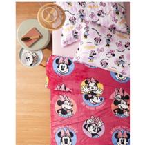 Cobertor Manta Infantil Flannel Disney Solteiro Minnie Mais - Andreza Enxovais