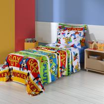Cobertor manta infantil soft solteiro coleção disney - mickey e amigos - produto original
