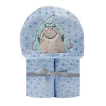 Cobertor Manta Mantinha Bebê Microfibra C/ Capuz Bordado 1.10x90cm Papi Friends