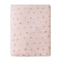 Cobertor Manta Mantinha para Bebe Bolinhas POA microfibra Papi Friends 1,10x90 Creme Bola