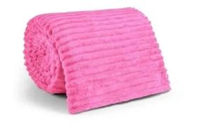 Cobertor Manta Mantinha Soft Canelada Cama Casal Pad Pink