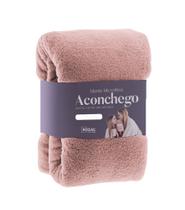 Cobertor Manta Microfibra - Casal - Liso - Rosé - 1,80m x 2,20m - Rozac