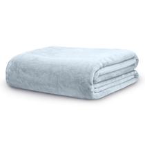 Cobertor Manta Neo Velour Camesa Cama Casal 100% Poliéster Microfibra Extra Macia Cor:Cinza 4040