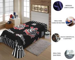 Cobertor/manta p/ cama de solteiro times de futebol-jolitex
