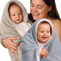 Cobertor Manta para Bebê Kit 2 Unidades Soft Sherpa Edredom Dupla Face Infantil