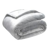 Cobertor Manta Queen / Casal Velour Camesa 220 x 240 cm Cinza