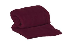Cobertor Manta Soft Casal 1 Peça Confortável 2,20m X 1,80m - VINHO - Vilela Enxovais