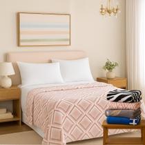 Cobertor Manta Solteiro 2,00 x 1,80 Softy Fleece Estampada Felpuda Antialergico Macio Inverno Frio Mantinha Plush