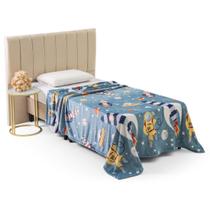 Cobertor Manta Solteiro Infantil Flanel Microfibra Toque Extra Macio Secagem Rapida