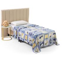 Cobertor Manta Solteiro Infantil Flanel Microfibra Toque Extra Macio Secagem Rapida