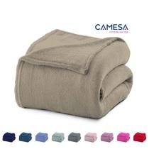 Cobertor Manta Solteiro Liso Microfibra Soft Fleece 2,20x1,50m Camesa