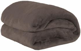 Cobertor Manta Solteiro Microfibra 2,20x1,60 Toque Macio Lisa Marrom - Shop Casa Nobre - LENHARO ENXOVAIS
