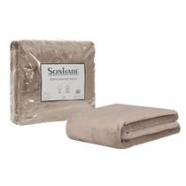 Cobertor Manta Super Soft 300g Casal 1,80mx2,20m Caqui Sonhare