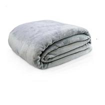 Cobertor manta velour 300g solteiro 150x220 cinza neo camesa