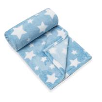 Cobertor Mantinha Bebê Loani 100X75 cm Estampado Estrelas Leve Fofinho