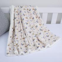 Cobertor Menino Estampado Ursinho Quentinho e Aconchegante Dupla Face em Sherpa e Plush