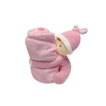 Cobertor Microfibra 75x75 Cm Bichinho De PelÚcia Fofo Franjinha Rosa