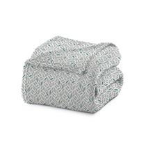 Cobertor Microfibra Estampado Queen 220x240 Cinza Folhas