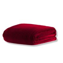 Cobertor Microfibra - Luster - Casal - Canelado - Vermelho - 1,80m x 2,00m - Corttex