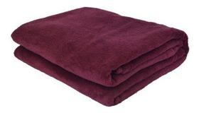 Cobertor microfibra Plush vinho tamanho sofá/viagem