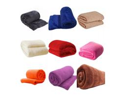 Cobertor Microfibras estampa/cor sortida - Manta casal padrão 1,80m X 2,00m