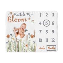 Cobertor Milestone Bebê Sweet Jojo Designs - Estilo Boho Floral