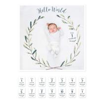 Cobertor Milestone lulujo Baby's First Year com conjunto de cartões