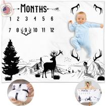 Cobertor Milestone mensal KEMINA BLANKETS Baby Boy 50x40cm Cobertor Milestone mensal KEMINA BLANKETS Baby Boy 50x40cm