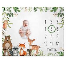 Cobertor Milestone mensal RICEFINE Woodland Baby 50x40cm Cobertor Milestone mensal RICEFINE Woodland Baby 50x40cm