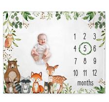 Cobertor Milestone mensal RICEFINE Woodland Baby 50x40cm