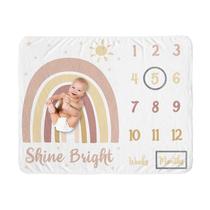 Cobertor Milestone Sweet Jojo Designs Boho Rainbow Girl Cobertor Milestone Sweet Jojo Designs Boho Rainbow Girl