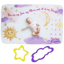 Cobertor Milestone WooGoo Baby para meninos e meninas 100x150cm