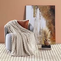 Cobertor Misty Queen Manta Ultrasoft Alto Relevo Favo Extra Macia - Baunila - Bege