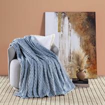 Cobertor Misty Queen Manta Ultrasoft Alto Relevo Favo Extra Macia - Mirtilo - Azul
