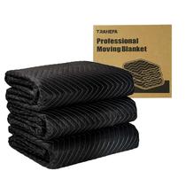 Cobertor móvel Trahefa 80x72cm acolchoado pesado, pacote com 3 unidades, preto