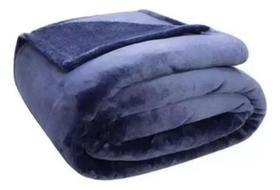 Cobertor neo flannel 600 casal 180x220 marinho