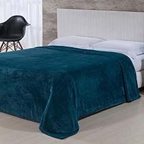 Cobertor Nia Toque de Seda 220x240cm Petróleo Queen