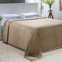 Cobertor Niazitex Toque de Seda Premier Bege Floral 180x220 cm