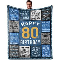 Cobertor Nuritus, presente de aniversário de 80 anos para homens e mulheres, 50x60cm Cobertor Nuritus, presente de aniversário de 80 anos para homens e mulheres, 50x60cm