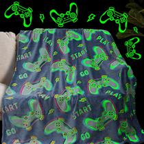 Cobertor obinsm Glow in Dark Gamer Plush 152x203 cm