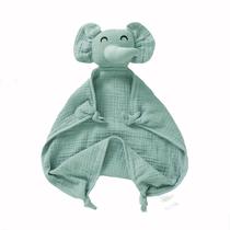 Cobertor Orgânico Okdiy Organic Elephant Muslin Baby Lovey 30x30cm