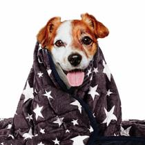 Cobertor para animais de estimação LaSyl Thunder para cães, ansiedade, azul, cinza