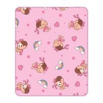 Cobertor para bebê flaneladinho monica rosa