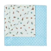 Cobertor Para Bebê Fleece 3D Fun Primeira Jornada Azul - Hug