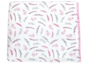 Cobertor Para Bebe Manta Infantil Flores Rosa 100% Algodão Macio Enxoval Recém Nascido Menina