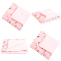 Cobertor Para Bebê Manta Soft com Sherpa Peludinho Menino e Menina