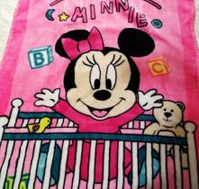 Cobertor Para Bebê Menina Minnie Bercinho Rosa - Jolitex