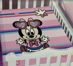 Cobertor Para Bebê Menina Minnie Quero Colo Rosa fofinho quentinho