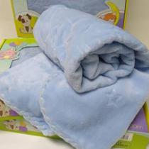Cobertor Para Bebê Raschel com Relevo Bicicleta Azul - 80cmx110cm - Jolitex