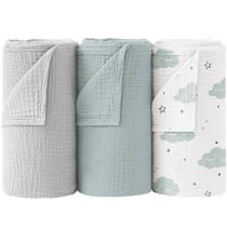 Cobertor para bebês Bearmoss 102 x 97 cm, pacote com 3 unidades, macio